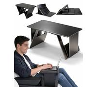 Autofold Pro Portable Car Desk - 2-in-1 Car Eating & Work Tray 4-Mod Pack & Go, Autofold Pro Unfolds Fast & Wipe Clean, Foldable Car Office Table for Drivers & Road Trips for Work Camp Create (Black)