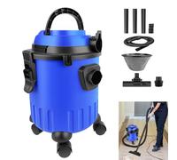 AUTOFU 1500W Wet and Dry Vacuum Cleaner with 3-in-1 Blower Function, 19 kPa Powerful Industrial Dust Extractor with 15L Tank for Indoor & Outdoor Cleaning