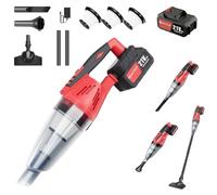 AUTOFU Handheld Vacuum Cordless Rechargeable,Car Vacuum Cordless Cleaner, Lightweight Dust Busters Cordless Rechargeable with LED Light/Multi Accessories for Car and Home, Mini Portable Vacuum