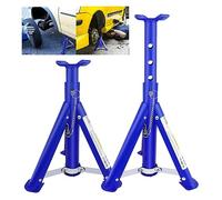 AUTOFU Heavy Duty Folding Axle Stands 3 Tonne Jack Lift Stand for Car Vehicle Van Caravan Workshop, Lifting Range 290mm-410mm, 2 Piece