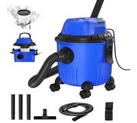 AUTOFU Wet and Dry Vacuum Cleaner, Industrial Dust Extractor, 15L Capacity, 2000W Blowing Home Living Cleaning 3-in-1 Hard Floor Compact Carpet Car Crevice Tool, 2 Year Guarantee, Blue