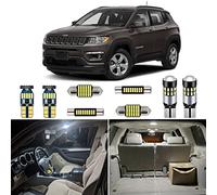 AUTOGINE 11 Piece CANBUS LED Interior Lights Kit for Jeep Compass 2017 2018 2019 2020 Super Bright 6000K White Interior LED Light Bulbs Package + Install Tool
