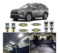 AUTOGINE White LED Interior Lights Kit for Toyota RAV4 2016 2017 2018 2019 2020 2021 2022 Super Bright 6000K Interior LED Lights Bulbs Package + Install Tool