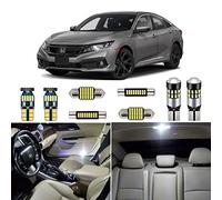 AUTOGINE White LED Interior Lights Kit Package for Honda Civic 2016 2017 2018 2019 2020 2021 Super Bright 6000K Interior LED Light Bulb Package + Install Tool