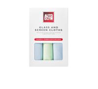 Autoglym Glass and Screen Cloths - 3x Lint-Free Microfibre Cleaning Cloths for E