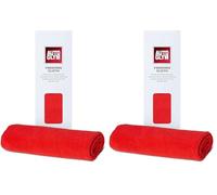 Autoglym Hi-Tech Finishing Cloth 40 x 40cm - Microfibre Cloth for Car Polish and Car Wax, Red (Pack of 2)