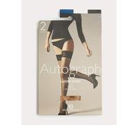 Autograph 2 Pack 10 Denier Ladder Resist Matt Hold-Ups Rich Amber