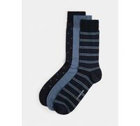 Autograph 3pk Assorted Mercerised Cotton Socks Blue Mix