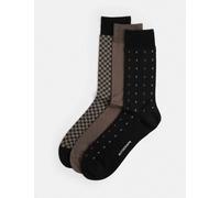 Autograph 3pk Assorted Mercerised Cotton Socks Brown Mix