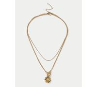 Autograph Autograph Waterproof T-Bar Multi Row Pendant Necklace Gold