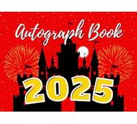 Autograph Book for Kids 2025: Blank Red Notepad for Signatures and/or Photos/Pictures of Characters and Princesses at Theme Parks and on Cruises. For ... Girls. Small Pad/Scrapbook with Castle Cover.
