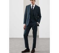 Autograph British Wool Rich Waistcoat with Mohair Dark Petrol