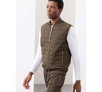 Autograph Cotton Rich Zip Up Quilted Gilet with Stormwear™ Dark Khaki