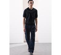 Autograph male Pure Extra Fine Merino Wool Knitted Polo Shirt - LREG - Dark Navy, Light Green,Dark Navy,Black