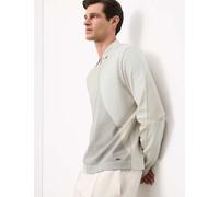Autograph Men's Half zip Long Sleeve Knitted Polo Shirt - LREG - Multi/Neutral, Multi/Neutral