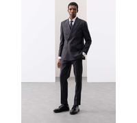 Autograph Men's Pure Wool Double Breasted Check Jacket - 42REG - Charcoal, Charcoal