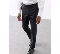 Autograph Men's Tailored Fit Pure Wool Check Suit Trousers - 36REG - Charcoal, Charcoal