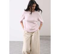 Autograph Merino Wool Rich Knitted Top with Cashmere Pale Pink