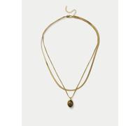 Autograph Natural Stone Layering Necklace Gold
