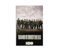 Autograph Signed Band of Brothers Poster, War Drama Tv Series Historical Poster Posters Art Print Wall Photo Paint Poster Hanging Picture Family Decor 24x36inch(60x90cm)