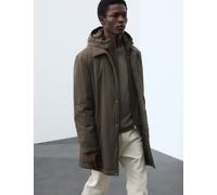 Autograph Wadded Hybrid Mac With Removable Hood Dark Taupe