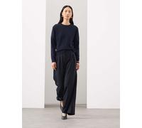 Autograph Wool Blend Pinstripe Wide Leg Trousers Navy Mix