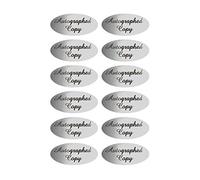 'Autographed Copy' Stickers - 1 x 2 Inch Silver Foil Autographed Label Stickers-1008 Labels/Pack