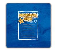 Autographs Here Schools Out School Leaver 2 Pack Coasters - 9cm x 9cm
