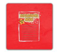 Autographs Here Schools Out School Leaver 2 Pack Coasters - 9cm x 9cm