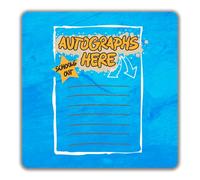 Autographs Here Schools Out School Leaver 2 Pack Coasters - 9cm x 9cm
