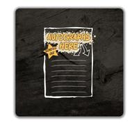 Autographs Here Schools Out School Leaver 2 Pack Coasters - 9cm x 9cm