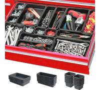 AUTOHJ 50 Packs Tool Box Organizer Tray Divider Set, Desk Drawer Organizer, Garage Organization and Storage Tool Box Accessories for Rolling Tool Chest Screw Cart Cabinet Workbench Small Hardware