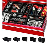 AUTOHJ Tool Box Organizer Tray Set 5 Sizes Tool Box Organizers for Rolling Tool Chest Screw Cart Cabinet Workbench Small Hardware, DIY Tool Box Organizer