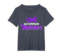 Autoimmune Warriors | Awareness of Autoimmune Diseases T-Shirt, Women's Plus, Heather Blue, 3X