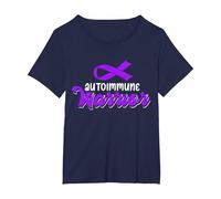 Autoimmune Warriors | Awareness of Autoimmune Diseases T-Shirt, Women's Plus, Navy Blue, 4X