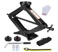 AUTOINS Car Jack Kit for Tesla Model Y Model 3/S/X Lifting Jack,3 Ton Double Tooth Spiral Scissor Jack,Car Jack Set - Tire Change Kit with Ratchet Wrench and Jack Pad, AT-87HU1