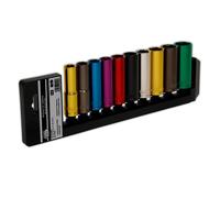 Autojack 1/2" Deep Socket Set 10 Piece Metric Multi Coloured Sockets with Included Storage Rack, Premium Chrome Finish for Corrosion Resistance