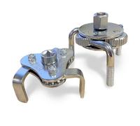 Autojack 1/2" Drive 3 Jaw Oil Filter Wrench Set Self Adjusting Removal Tool Kit