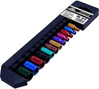 Autojack 1/4" Socket Set 12 Piece Metric Multi Coloured Sockets