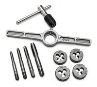 Autojack 10 Piece Metric Tap and Die Set, Thread Tap Set M4-M8 Tool
