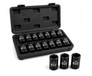 Autojack 13pc Impact Socket Set 1/2 Inch 10-24mm 1/2 Socket Sets