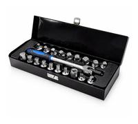 Autojack 18 Piece Oil Drain Sump Plug Key Socket Set 3/8" Drive