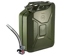Autojack 20L Green Steel Jerry Can With Metal Flexi Pouring Spout