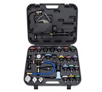 Autojack 28Pc Radiator Pressure Tester & Vacuum Refill Kit Coolant Leak Detector For Universal Cooling Systems