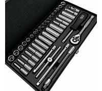 Autojack 41 Piece Socket Set 1/4 Drive Metric & Imperial 4-13mm Ratchet Set