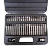 Autojack 42 Piece Torx Star Spline Socket Bit Set, 3/8 1/2 Drive