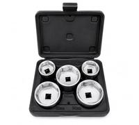 Autojack 5pc Oil Filter Socket Set 3/8" Drive 24-38mm Remover CR-V in Case