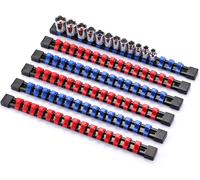 Autojack 6 Piece 3/8" Drive Socket Organizer Rails, SAE & Metric Socket Holder Rail, Red & Blue 1/4" 1/2" | Size: 1000mm x 400mm Autojack Multicolor 1000mm x 400mm