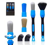 Autojack 6 Piece Automotive Detailing Brush Set, Interior and Exterior Car Cleaning Kit