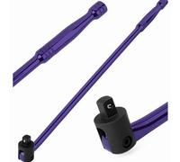 Autojack 600mm 1/2" Square Drive Breaker Bar With Flexi Knuckle Heavy-Duty Chrome Vanadium Steel Purple